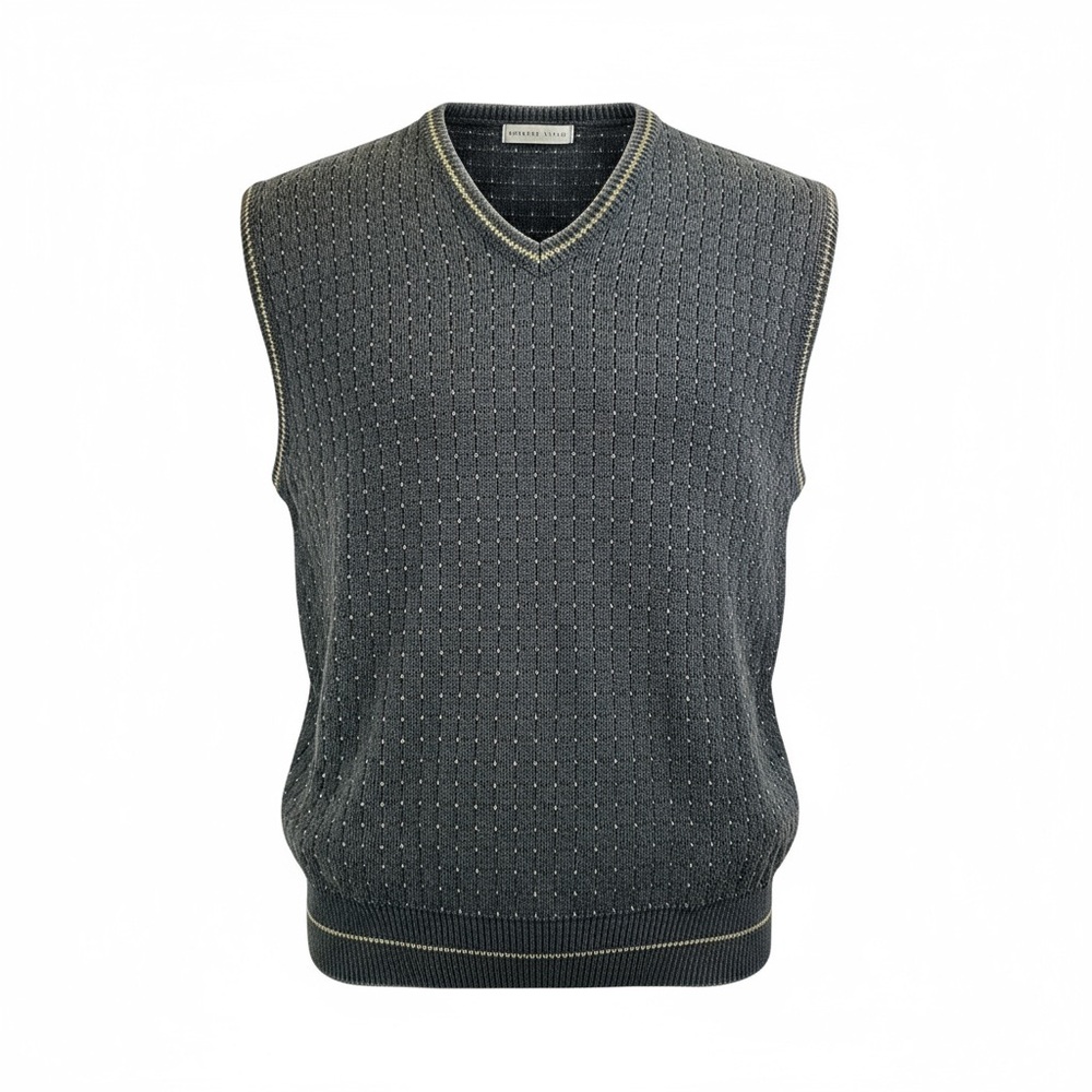 Men's Charcoal V-Neck Sweater Vest